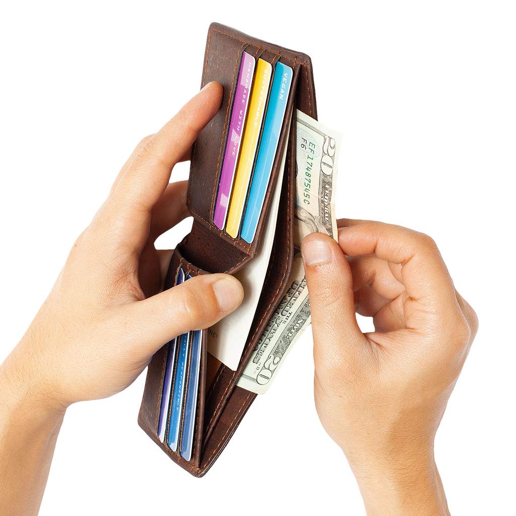 Corkor Wallets portafoglio sughero marrone chiaro RFID