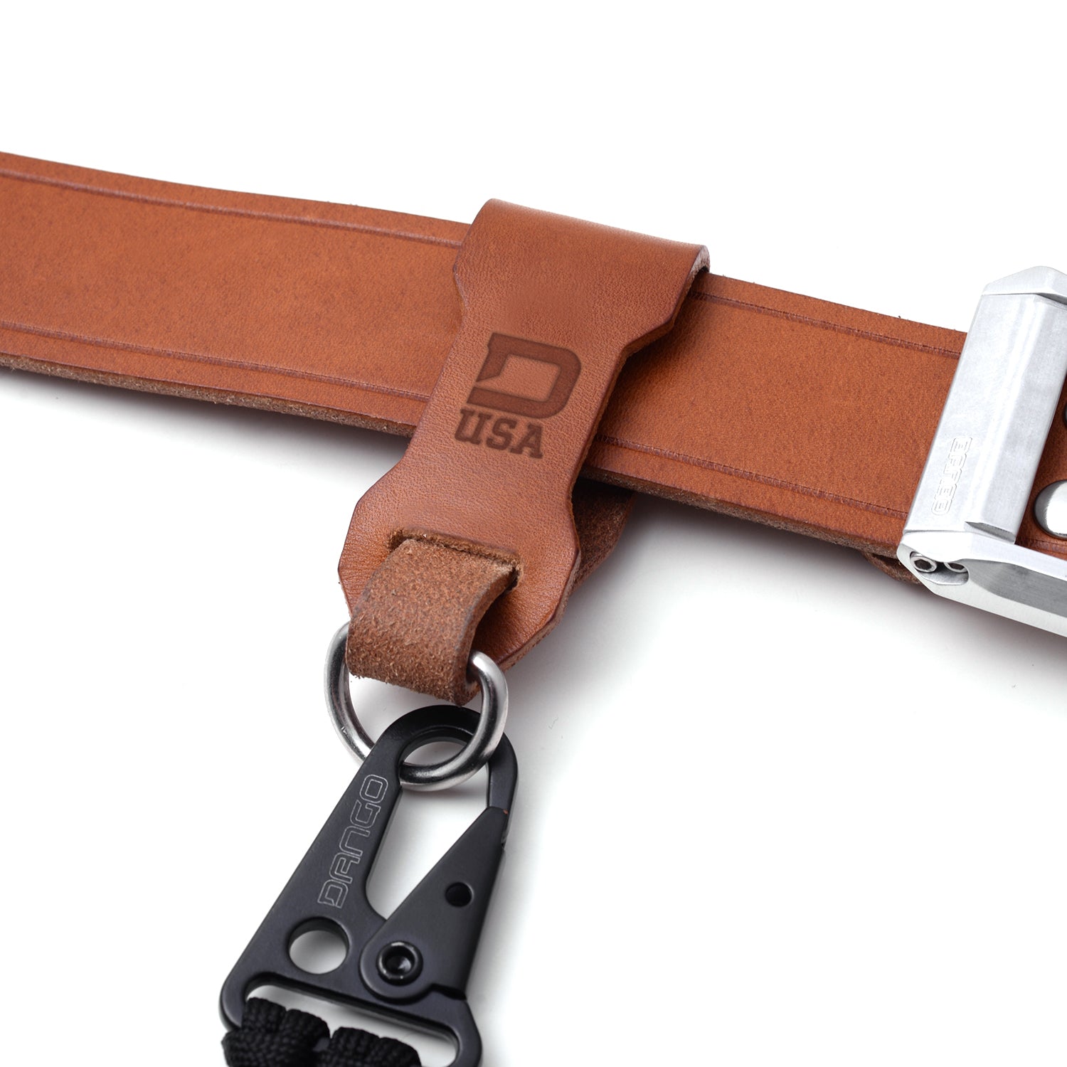 Dango Belts Belt Fob portachiavi pelle nero Jet Black singolo