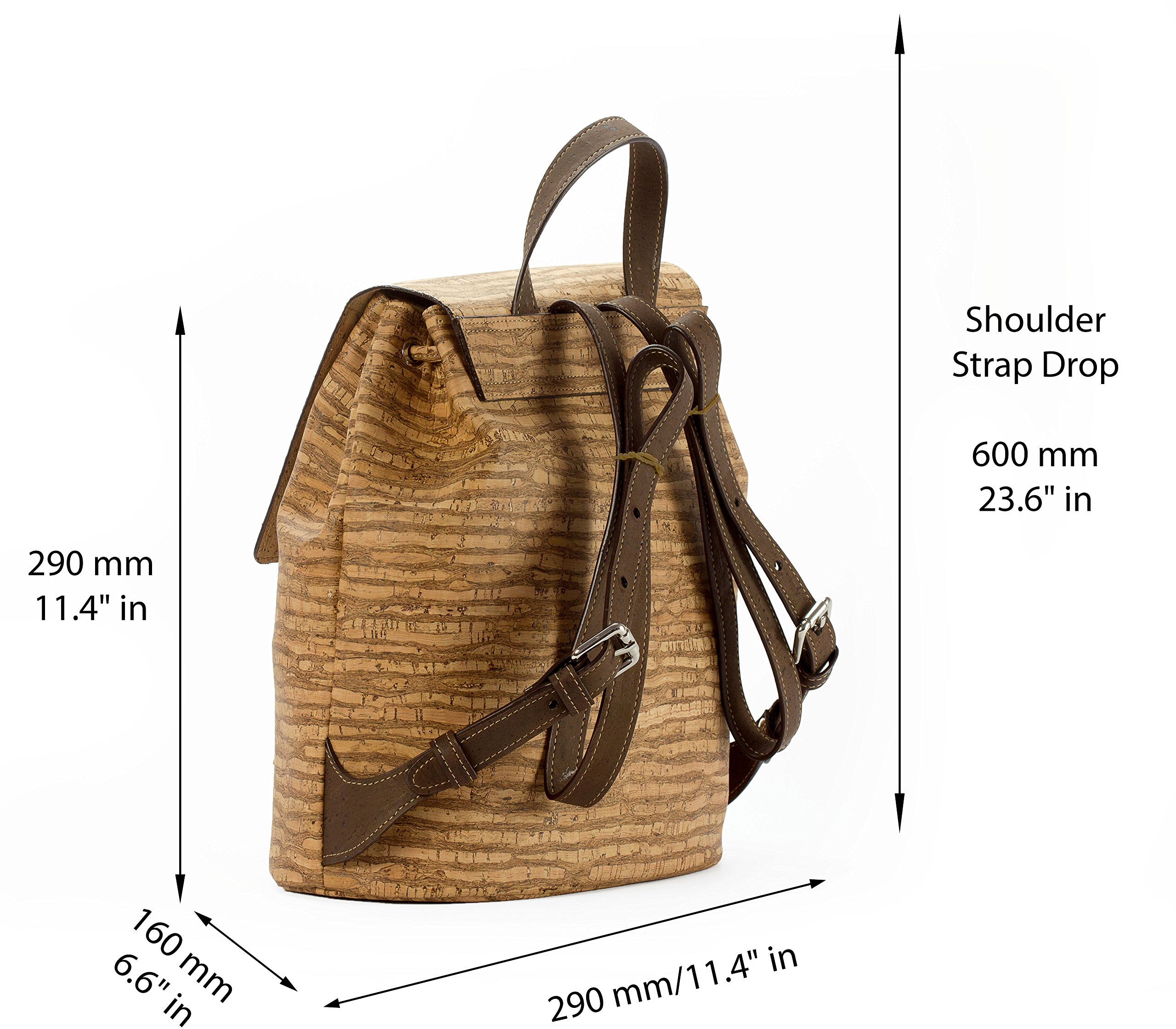 Corkor Bags zaino sughero marrone vegan tracolla