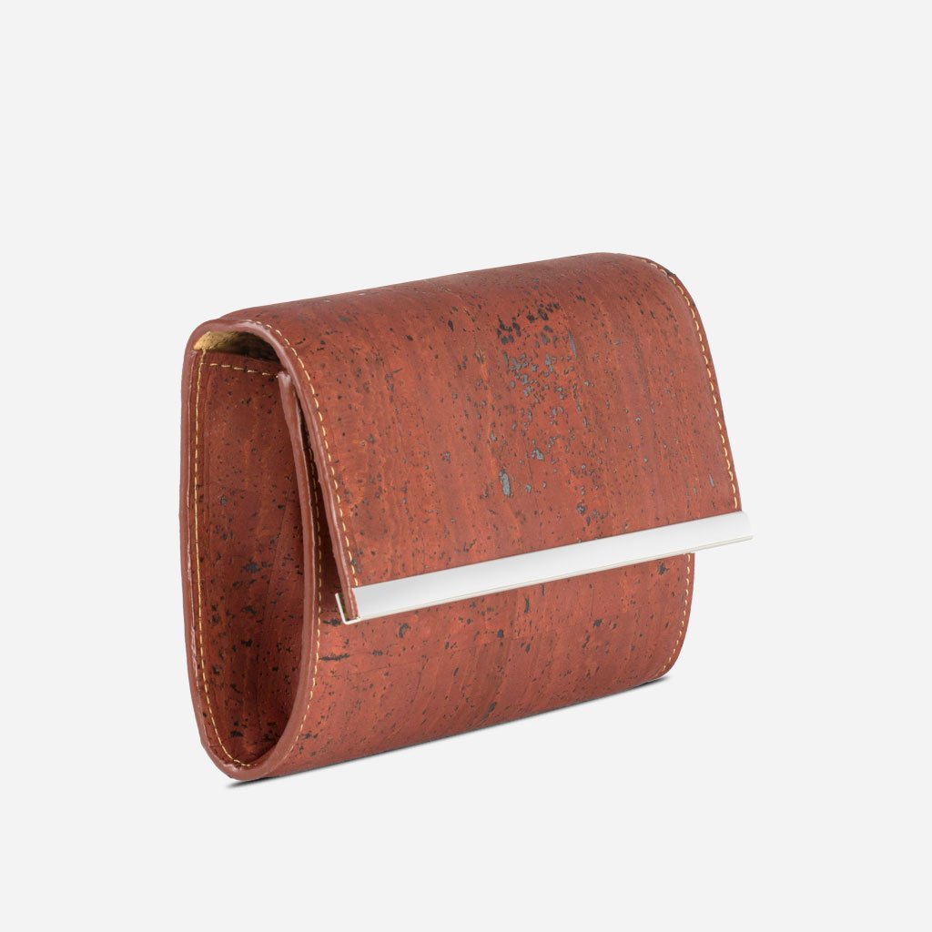 Corkor Bags pochette sughero rossa S sera matrimonio vegana