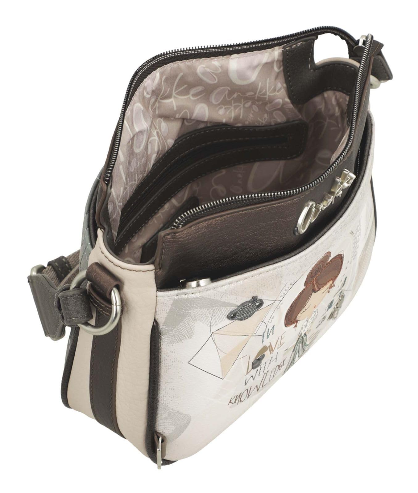 Anekke Sophia Borsa Tracolla Donna Stampa Geometrica