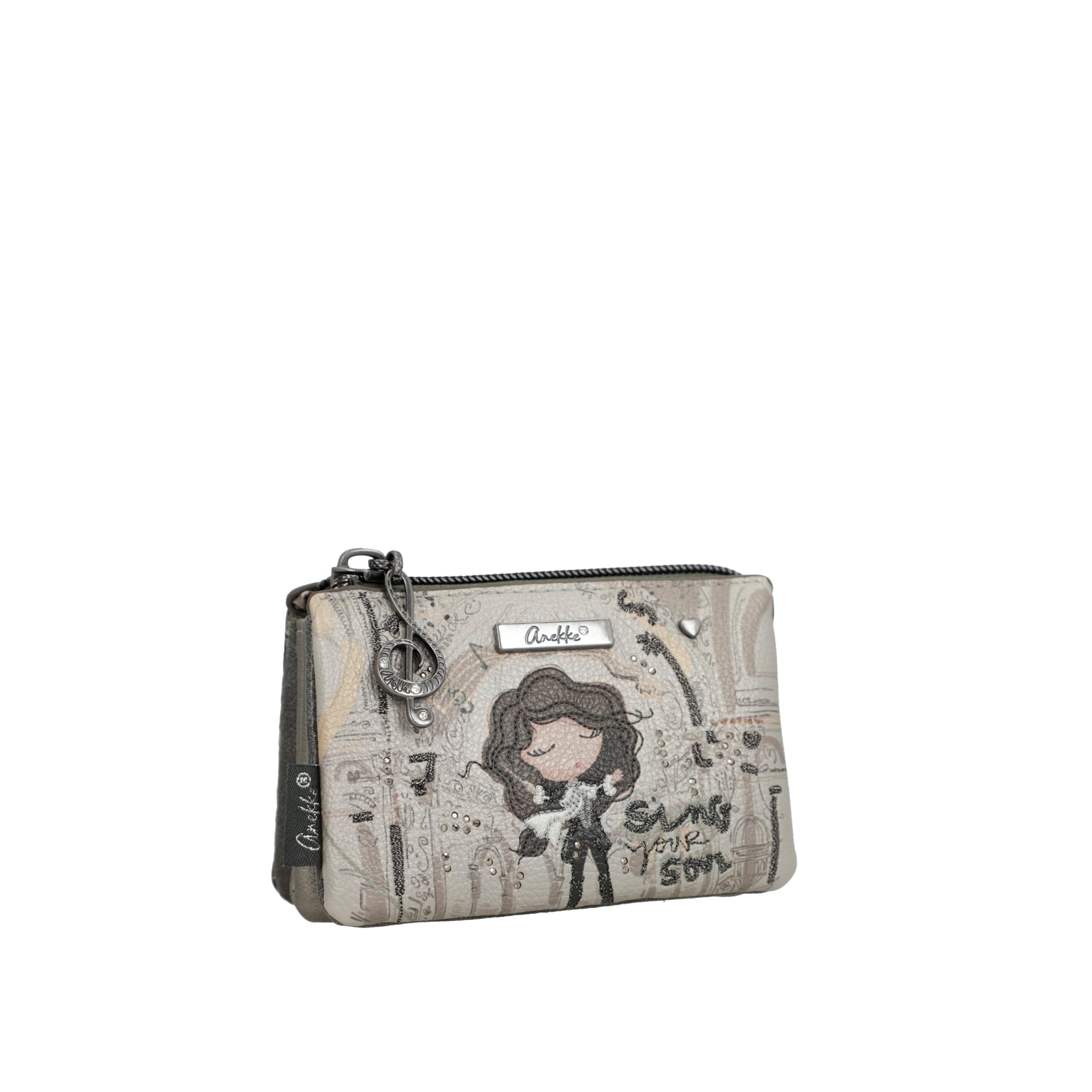 Anekke Orchestra Portachiavi 3 Scomparti Grigio 12 cm