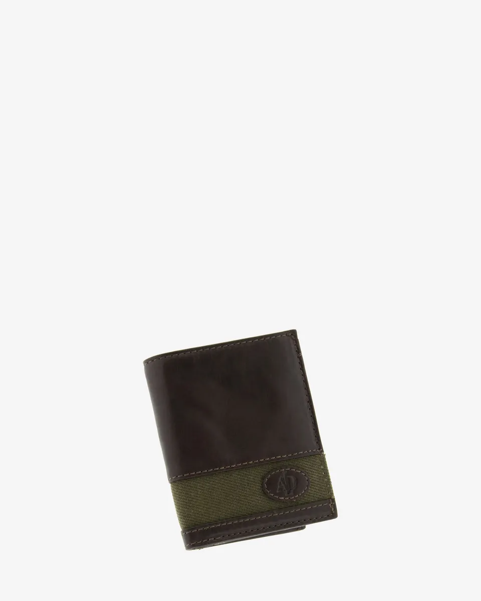 Adapell Range 1618 portafoglio uomo cuoio RFID canvas