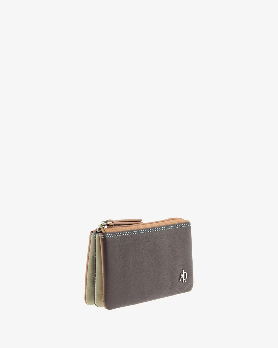 Adapell Wakanda 4215 portamonete pelle marrone zip