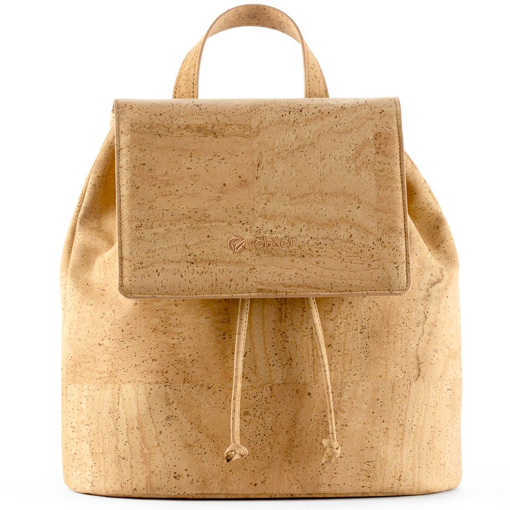 Corkor Bags Zaino in Sughero Marrone Chiaro Vegan