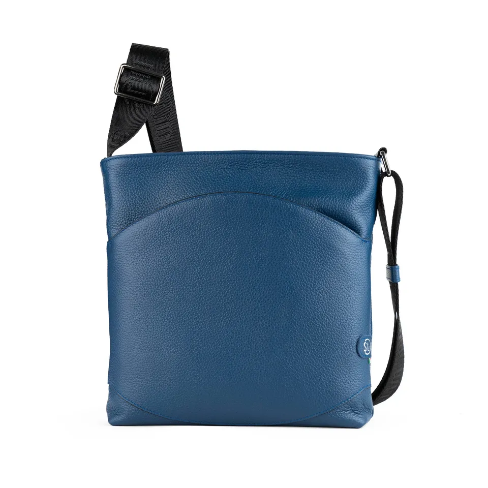 SLim Bag SLim Borsa Pelle Bottalata Blu