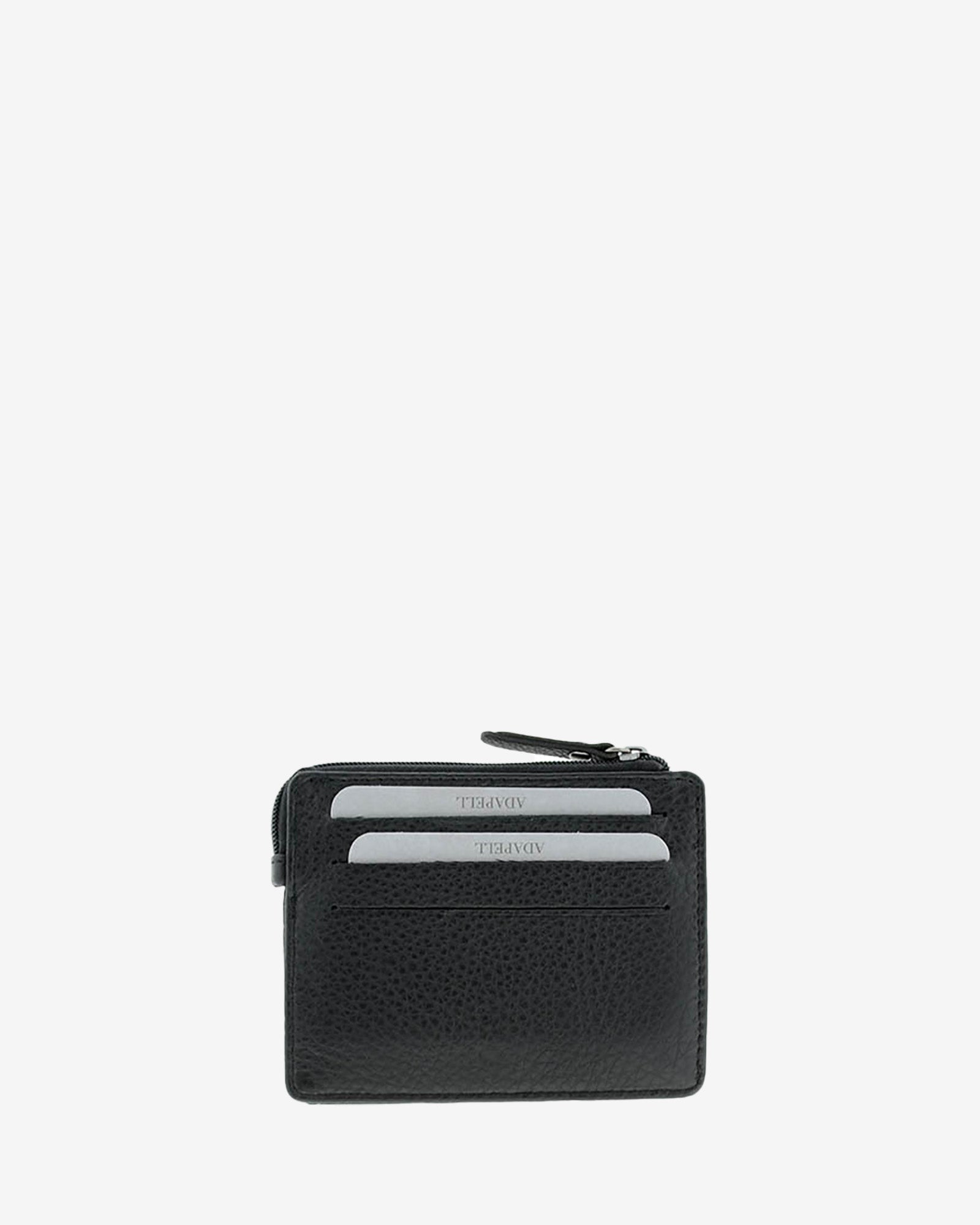 Adapell Basicos 8035 portacarte pelle nero 9 carte zip
