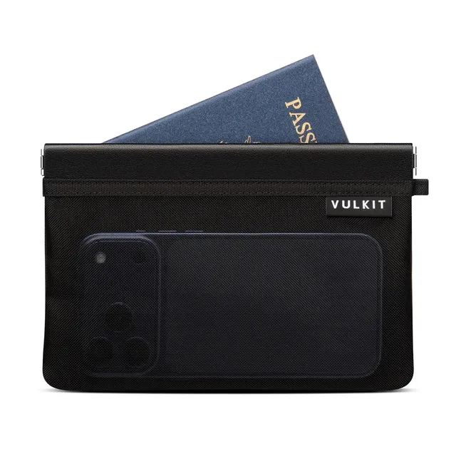 VULKIT VPW122 porta passaporto RFID nero in nylon